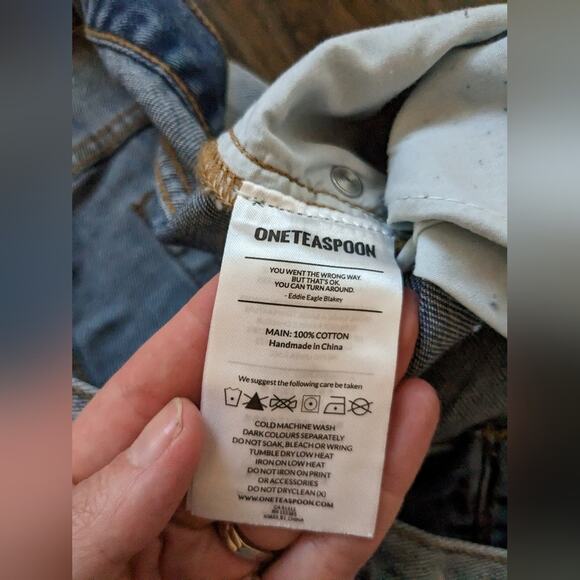 One Teaspoon Awesome Baggies Distressed Jeans Montana Blue Size 29 NEW - Picture 7 of 15